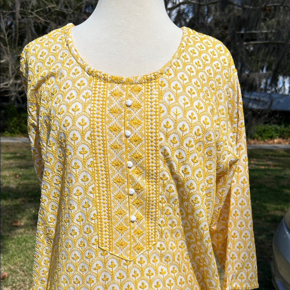 Yellow Embroidered Sequin Whatever - image 3